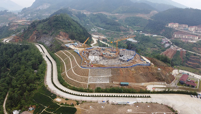 Đóng nắp hầm dự án Lady Hill Resort Sa Pa