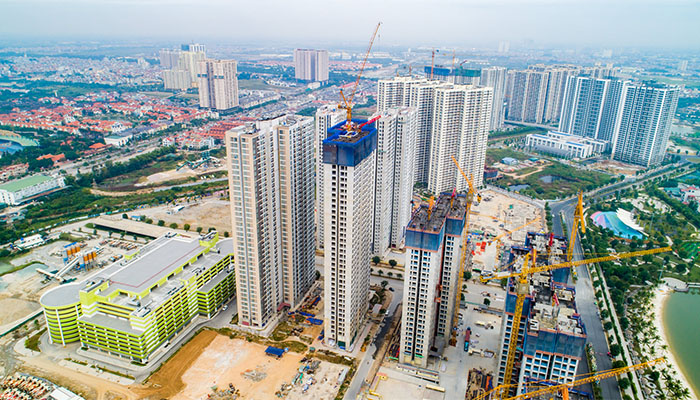 Cất nóc vượt tiến độ 30 ngày tòa P11-PK5 Vinhomes Smart City