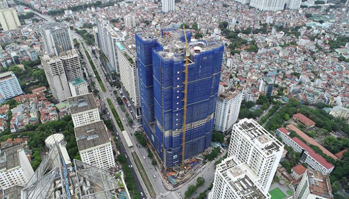 Tập đoàn Xây dựng Hòa Bình cất nóc dự án BRG Park Residence