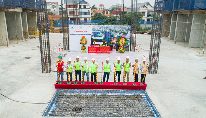 Hòa Bình thi công vượt tiến độ dự án Sky Oasis Residences
