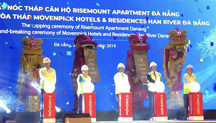 Tập đoàn Xây dựng Hòa Bình cất nóc dự án Căn hộ Risemount Apartment Đà Nẵng