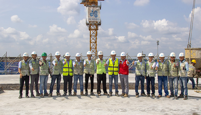 Hòa Bình cất nóc dự án Want Want tại Tiền Giang